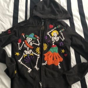 Lucky Brand day of the dead hoodie